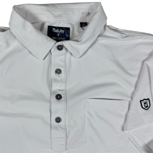 FootJoy x Todd Snyder Golf Polo Shirt Collab Pocket FJ White Men’s Size Large - Picture 1 of 7